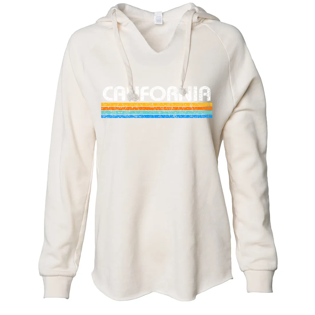 California Vintage Stripe Women's Soft Hooded Pullover