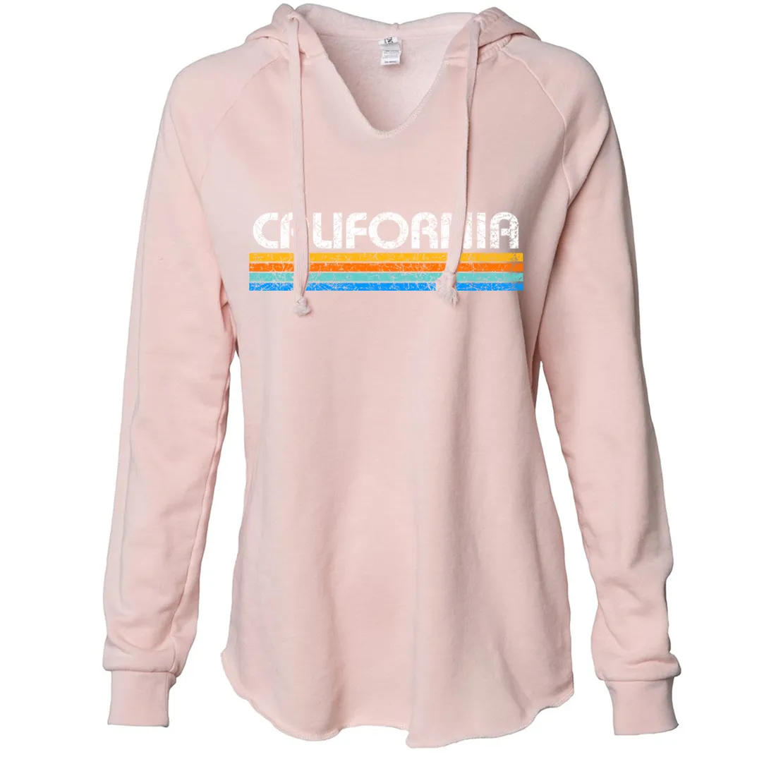 California Vintage Stripe Women's Soft Hooded Pullover