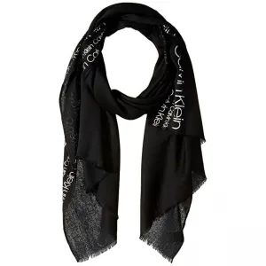 Calvin Klein Women's Metallic Logo Printed Rectangle Scarf
