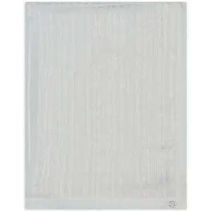 Calvin Klein Women's Satin Border Tonal Stripe Metallic Scarf