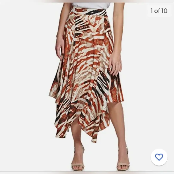 Calvin Klein Women's  Sportswear Soft Flowy Print Skirt