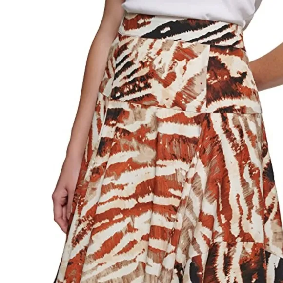 Calvin Klein Women's  Sportswear Soft Flowy Print Skirt