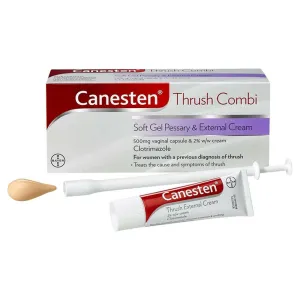 CANESTEN fungal vaginitis 2 -in -1 (vaginal soft embolism external milk ointment) Soft Gel PESSAM/Cream (GSL) 10g 10g