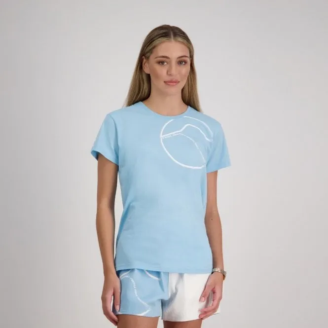 Canterbury Women's Brush Stroke T-Shirt - Sky Blue