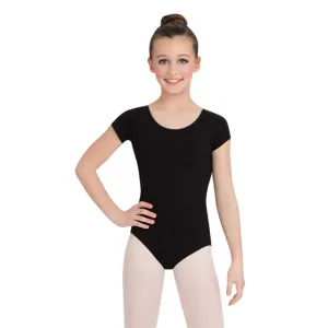 Capezio CC400C Cotton Short Sleeve Scoop Neck Leotard - Child