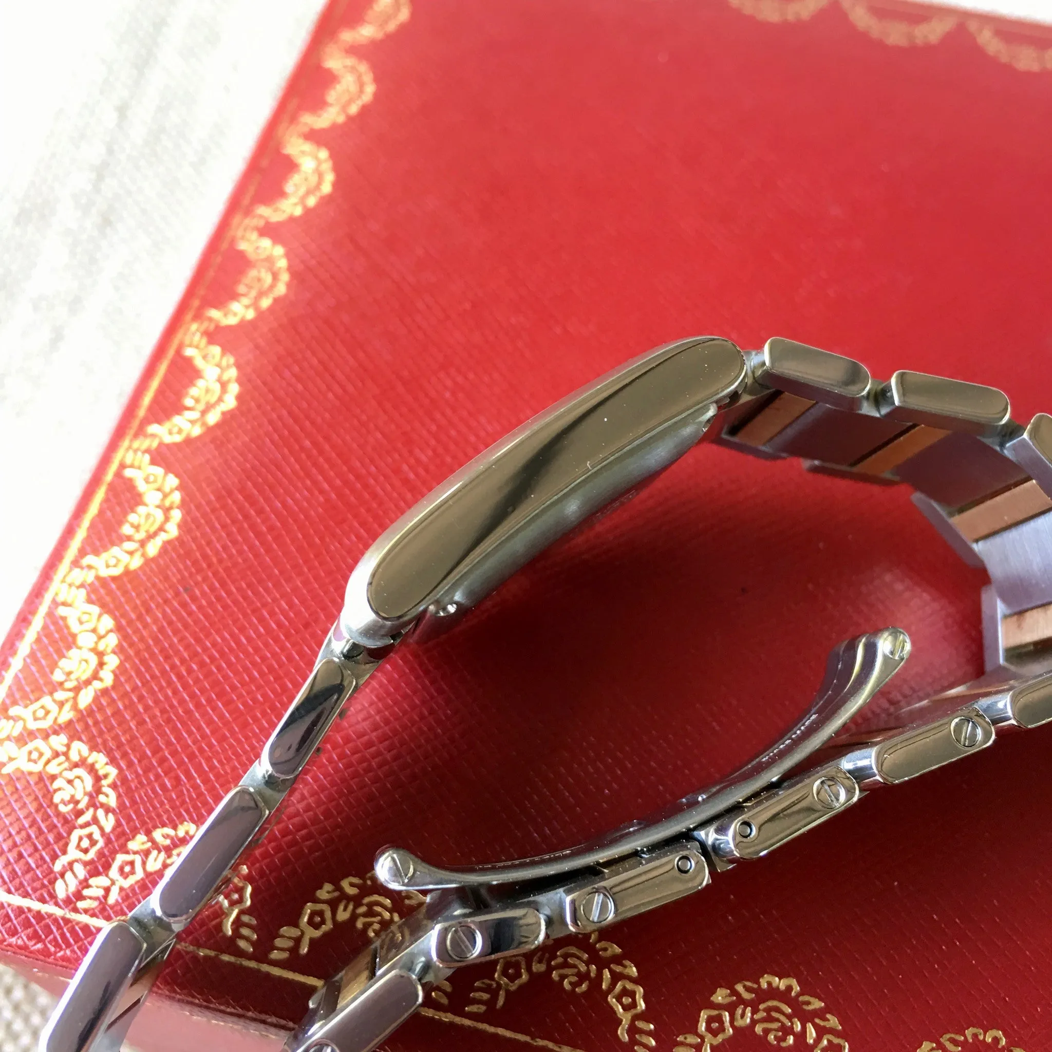 Cartier Tank Francaise 2302 Two Tone Steel 18k Gold 28mm Wristwatch