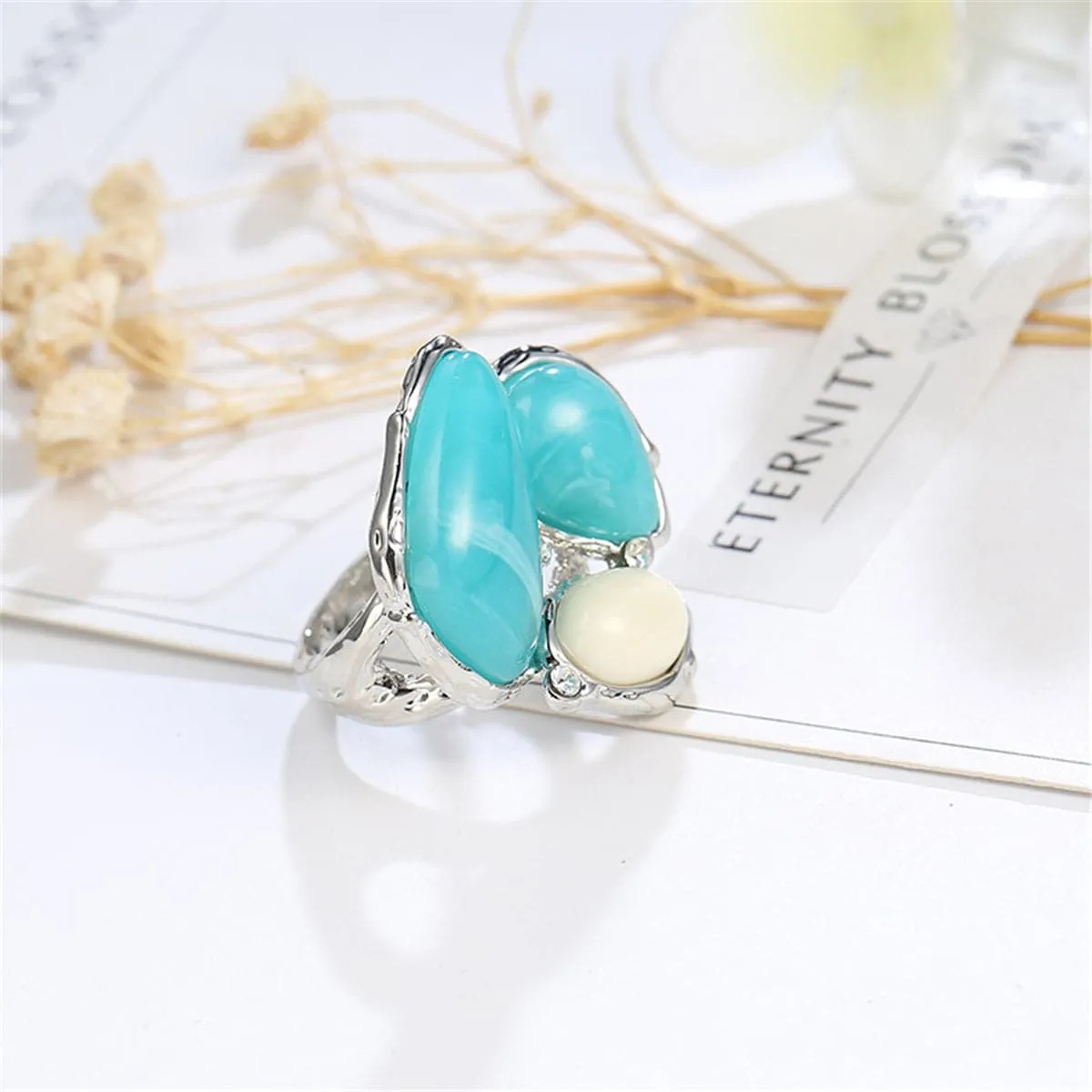 Cateye & Silver-Plated Ring
