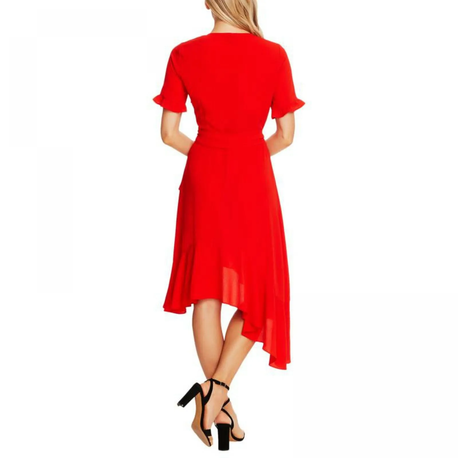 Cece Women's V-Neck Ruffle Dress