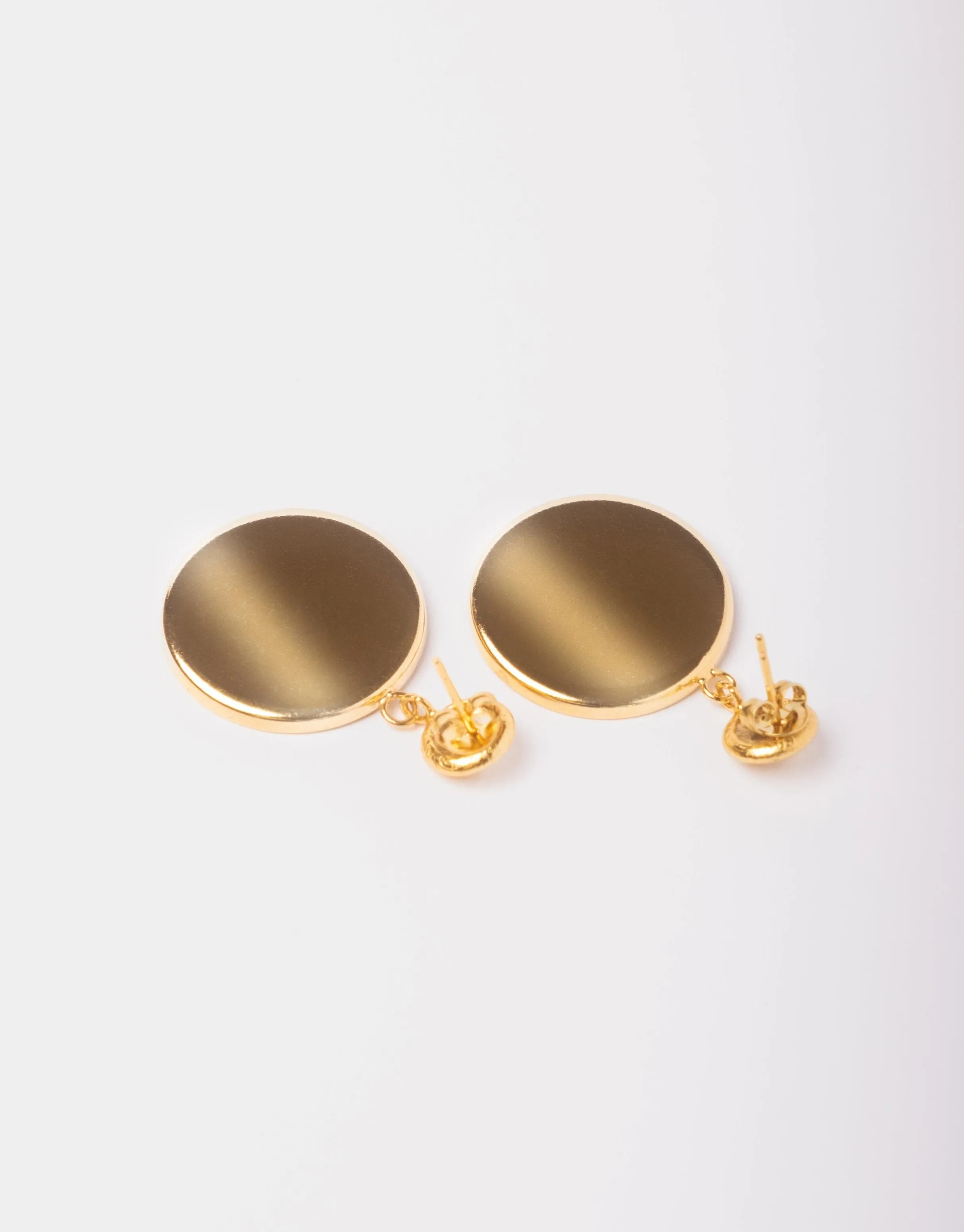 Charlotte 24ct Gold Plated Stud Earrings | Black & Gold