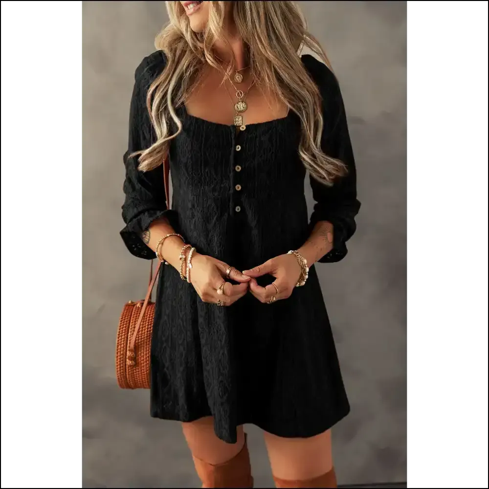 Chestnut Lace Crochet Dress: Because Adulting is Hard  👑