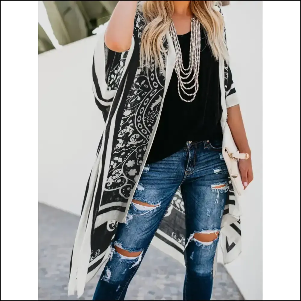 Chic Sheer Open Front Cover-Up