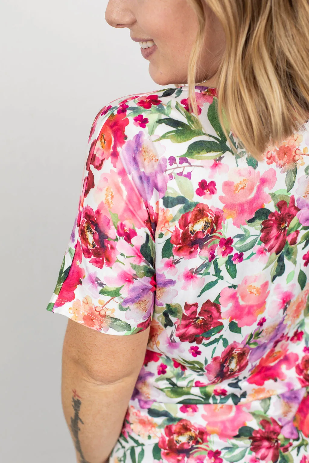 Chloe Ultra Soft Tee in Vibrant Floral
