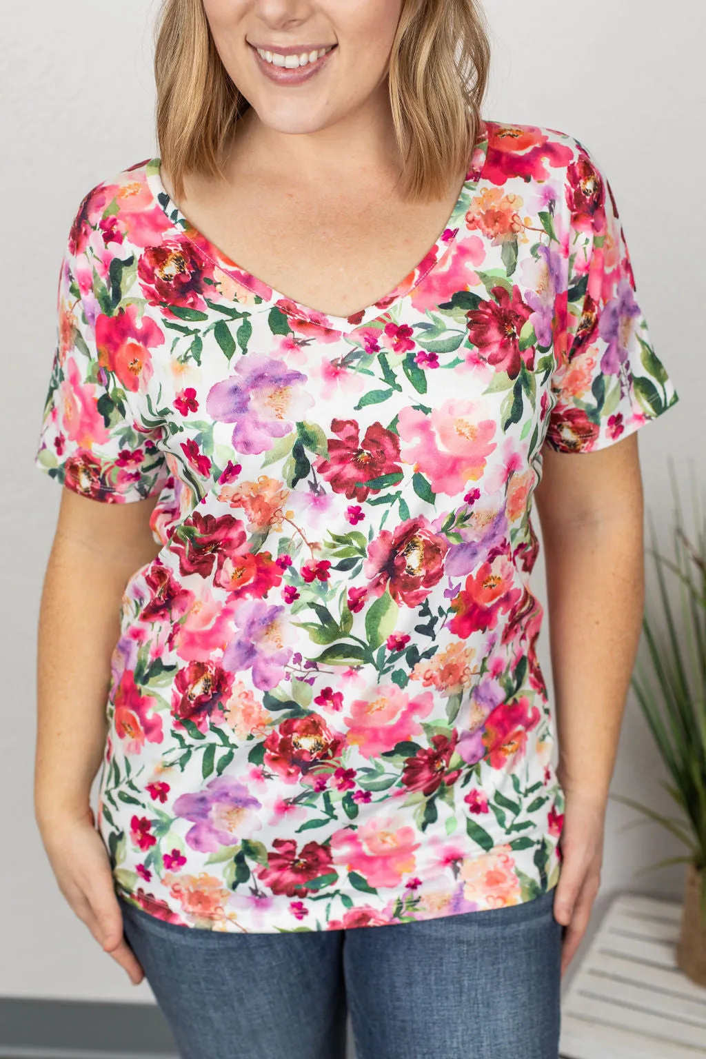 Chloe Ultra Soft Tee in Vibrant Floral