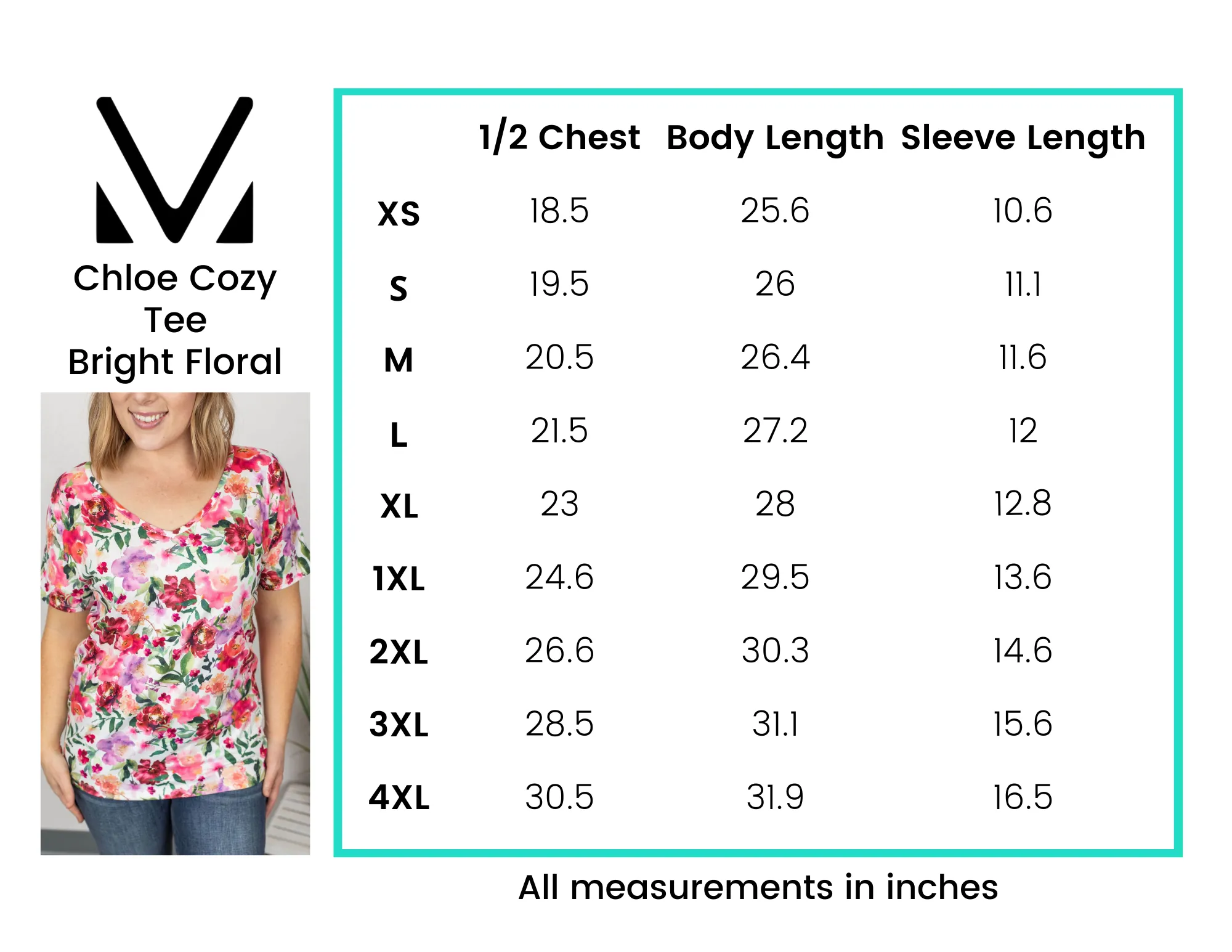 Chloe Ultra Soft Tee in Vibrant Floral