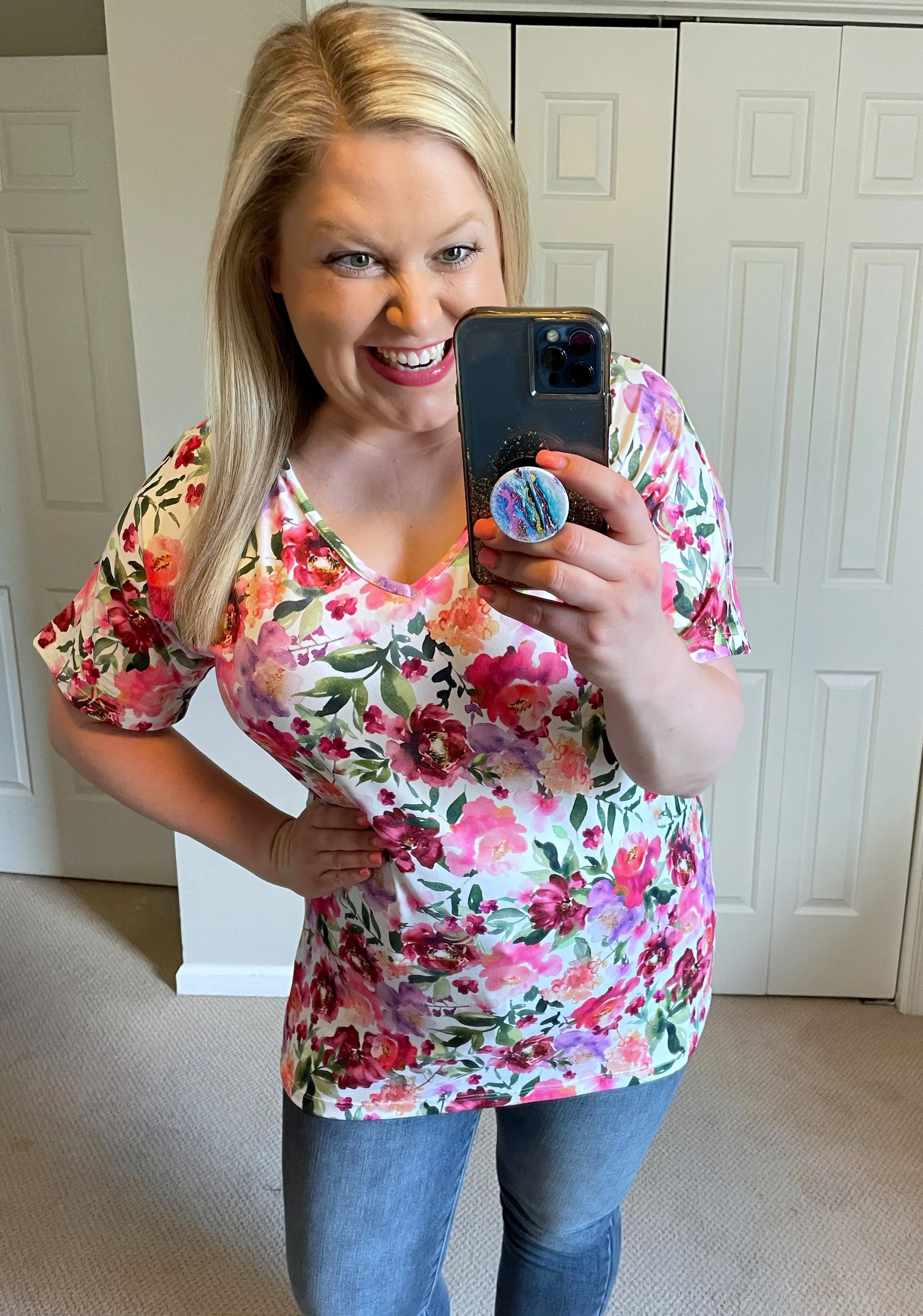 Chloe Ultra Soft Tee in Vibrant Floral