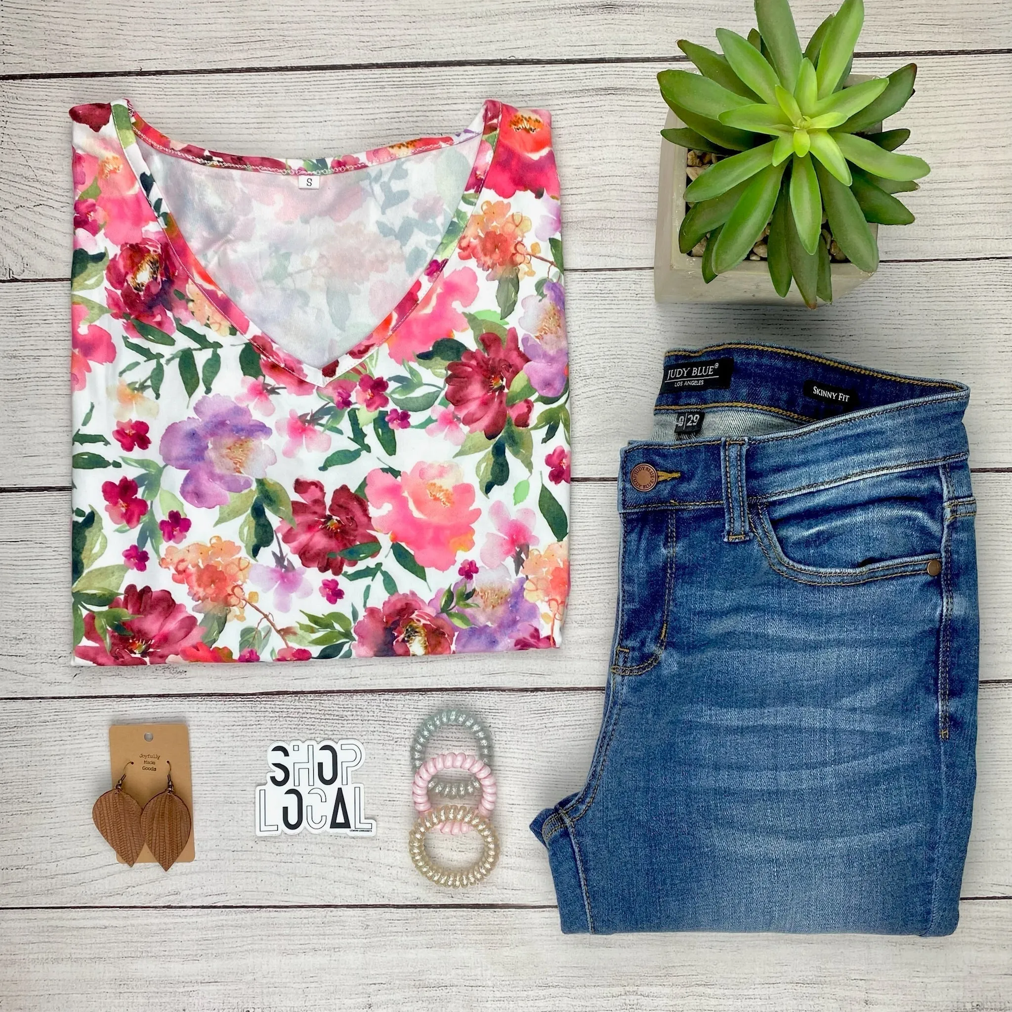 Chloe Ultra Soft Tee in Vibrant Floral