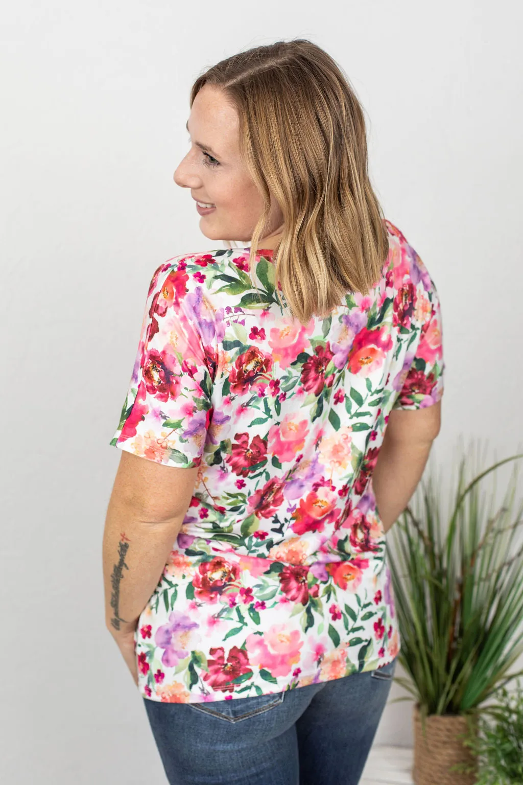 Chloe Ultra Soft Tee in Vibrant Floral