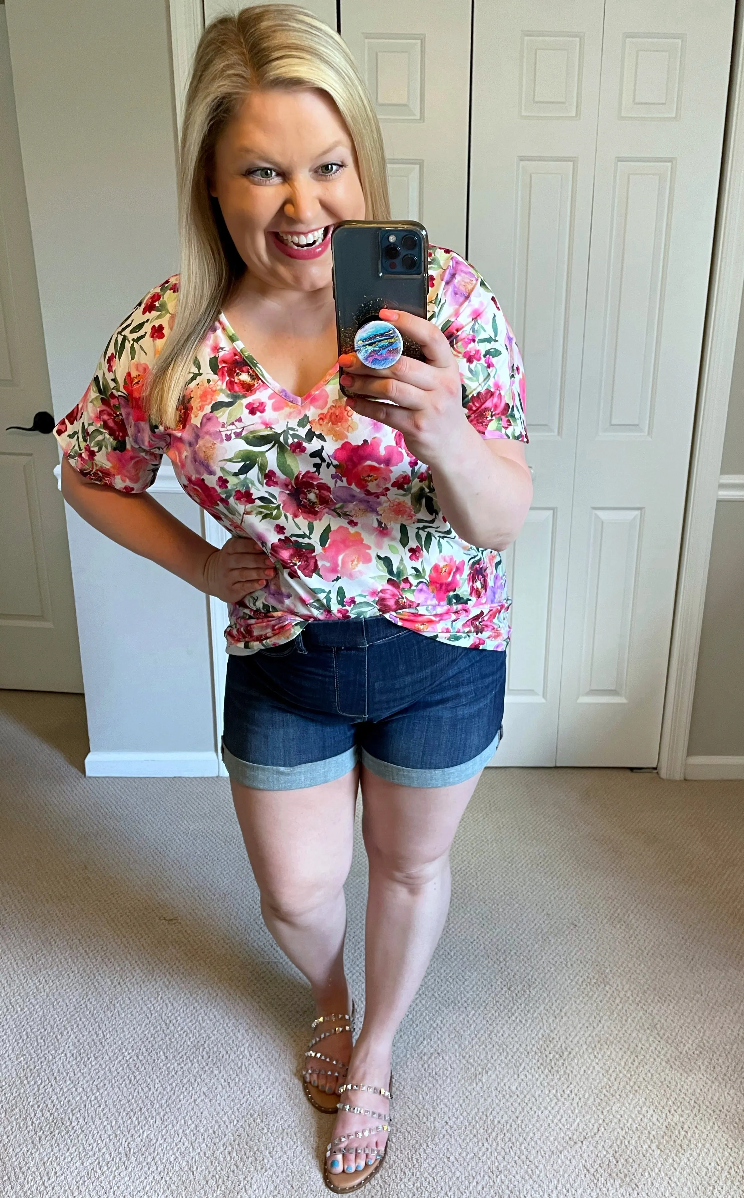 Chloe Ultra Soft Tee in Vibrant Floral