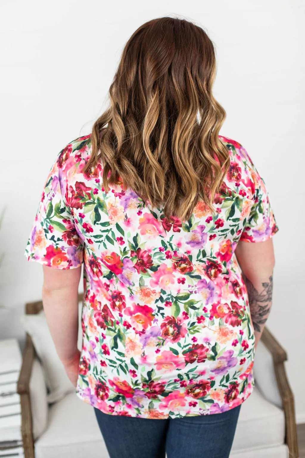 Chloe Ultra Soft Tee in Vibrant Floral