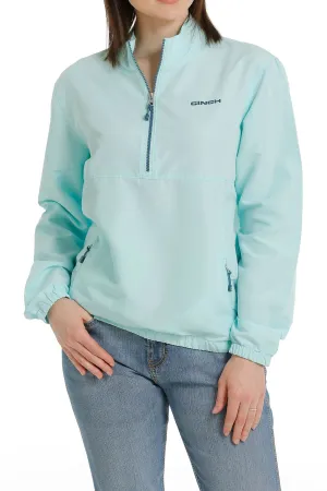 CLMAK902001 Women's Cinch 1/2 Zip Pullover (Light Blue)