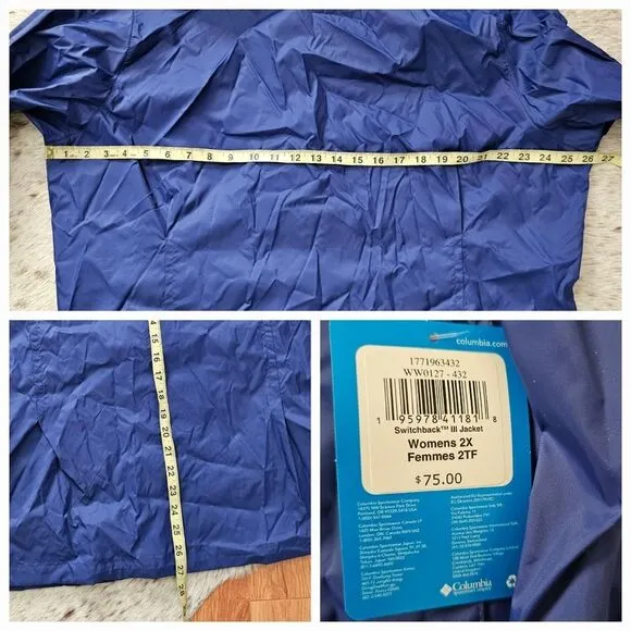 Columbia Switchback III Women's Waterproof Rain Jacket Plus Sizes NEW
