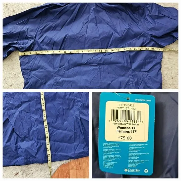 Columbia Switchback III Women's Waterproof Rain Jacket Plus Sizes NEW