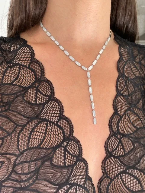 Confetti Lariat - Half Diamond | Yellow Gold