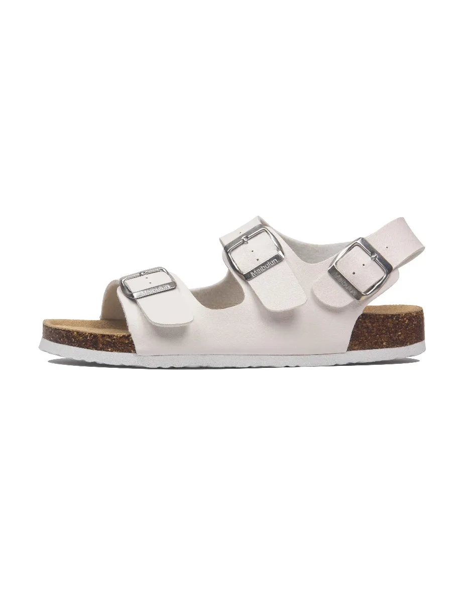 Cream Double-Strap Slingback Sandals