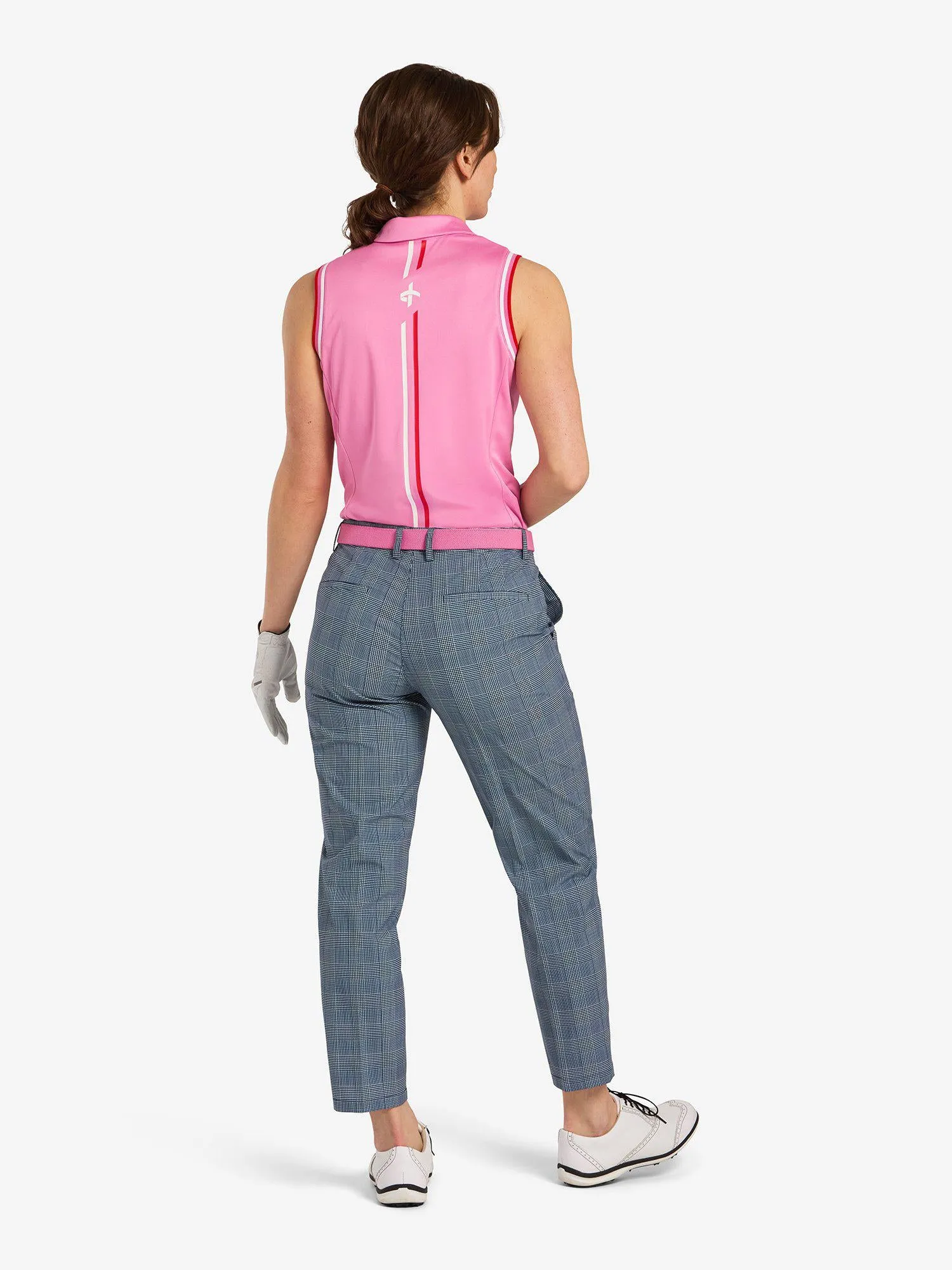 Cross Women's NOSTALGIA Sleeveless Polo -FUCHSIA PINK