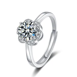 Crystal & Cubic Zirconia Floral Ring