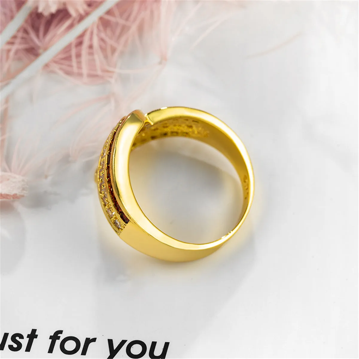 Crystal & Cubic Zirconia Princess-Cut Bypass Ring