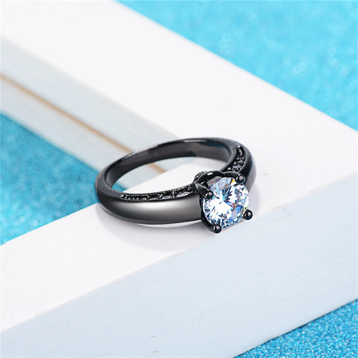Crystal & Cubic Zirconia Skull Ring