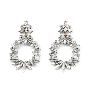 Crystal & Cubic Zirconia Wreath Drop Earrings