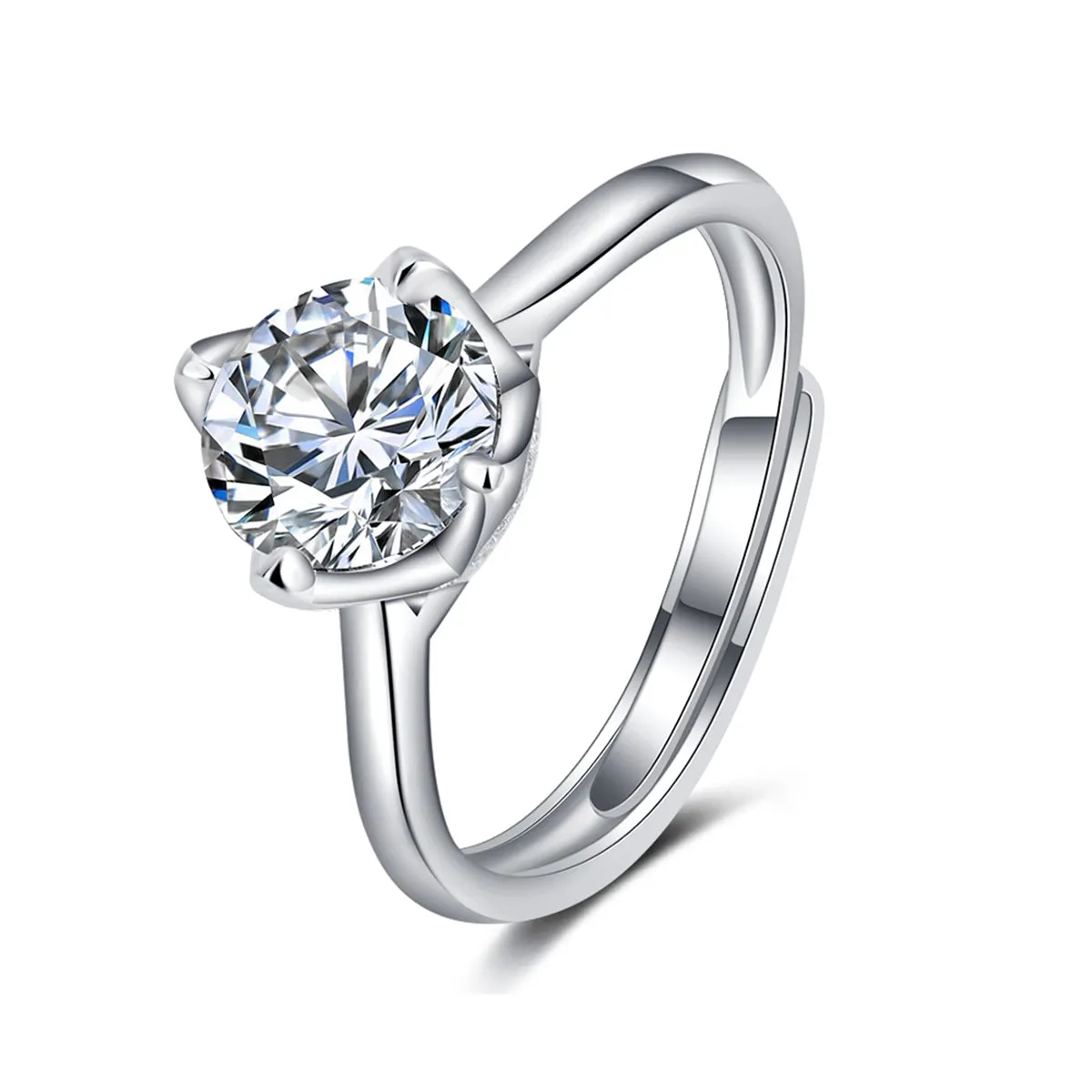 Crystal & Silver-Plated Blossom Ring