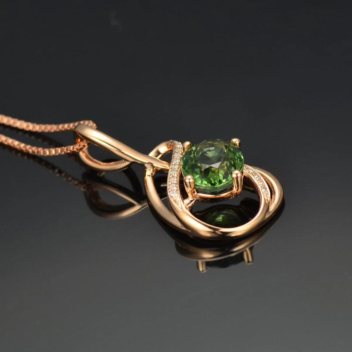 Cubic Zirconia & Crystal 18K Rose Gold-Plated Botany Pendant Necklace