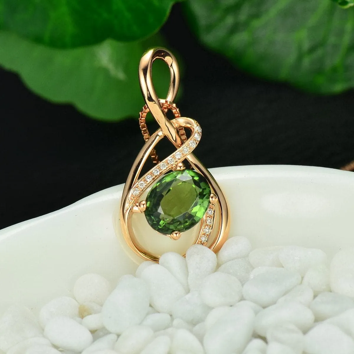 Cubic Zirconia & Crystal 18K Rose Gold-Plated Botany Pendant Necklace