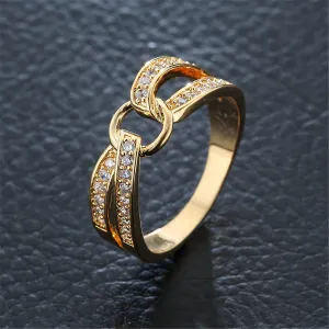 Cubic Zirconia Loop Hook Ring