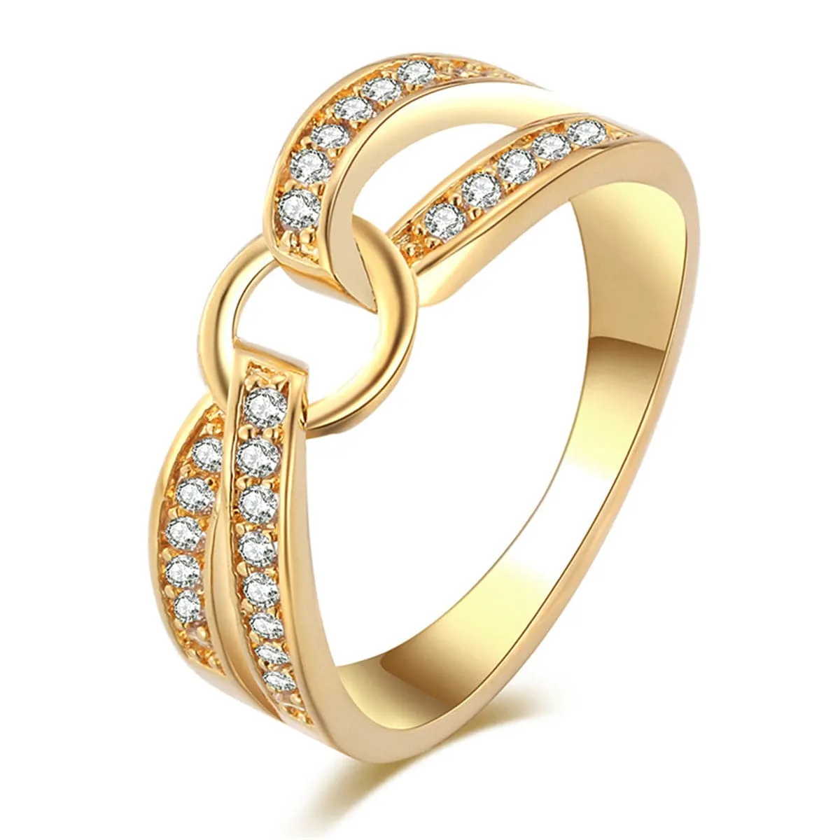 Cubic Zirconia Loop Hook Ring