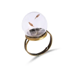 Dandelion & Glass 18K Gold-Plated Blossom Dome Ring