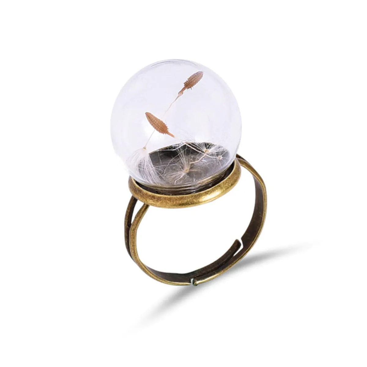 Dandelion & Glass 18K Gold-Plated Blossom Dome Ring
