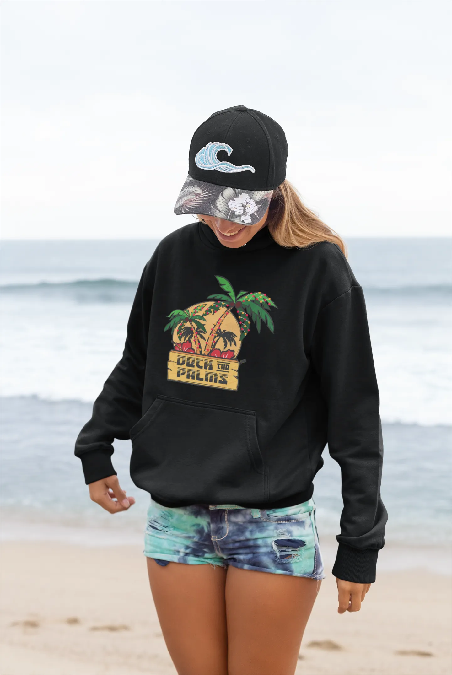 DECK THE PALMS SOFT STYLE HOODIE