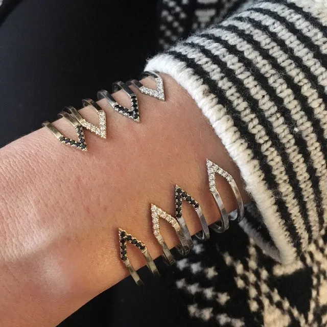 Diamond Dagger Cuff  | Yellow Gold