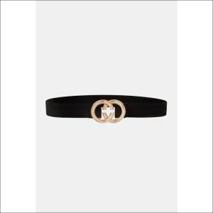 Double Hoop Buckle Elastic Belt