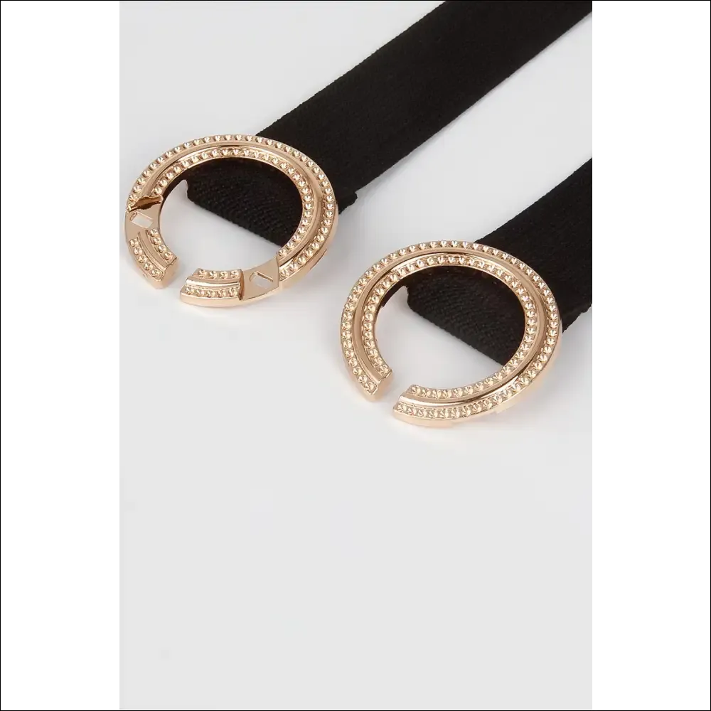 Double Hoop Buckle Elastic Belt