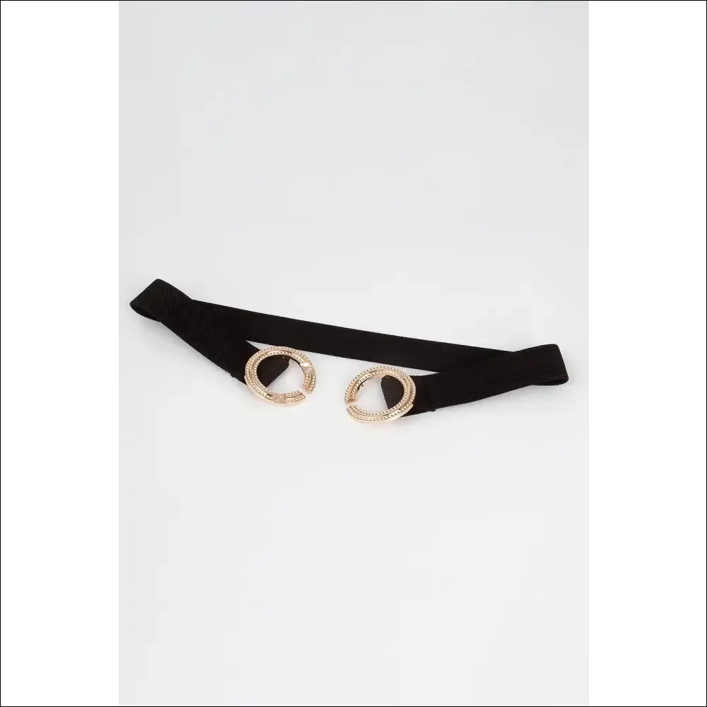 Double Hoop Buckle Elastic Belt