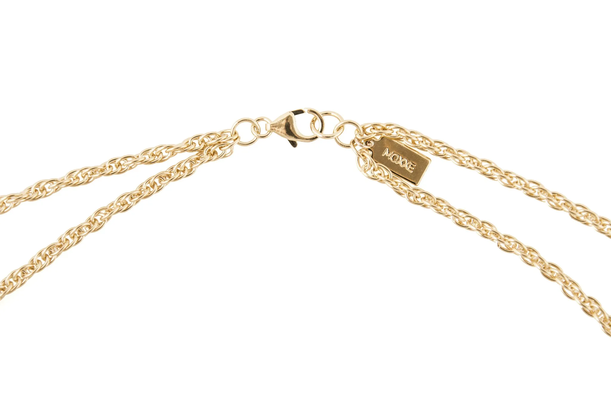 Double Tube Multi-Length Necklace | Gold Plated Brass