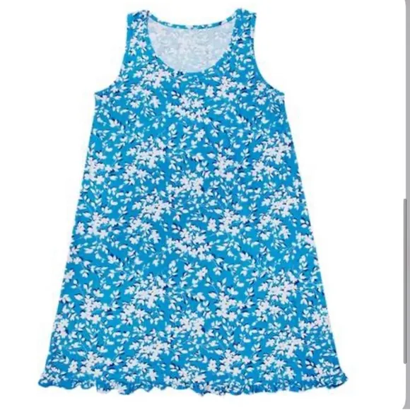 DRAPER JAMES Floral Ruffle Nightie Gown S/M