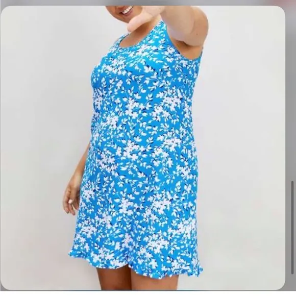 DRAPER JAMES Floral Ruffle Nightie Gown S/M