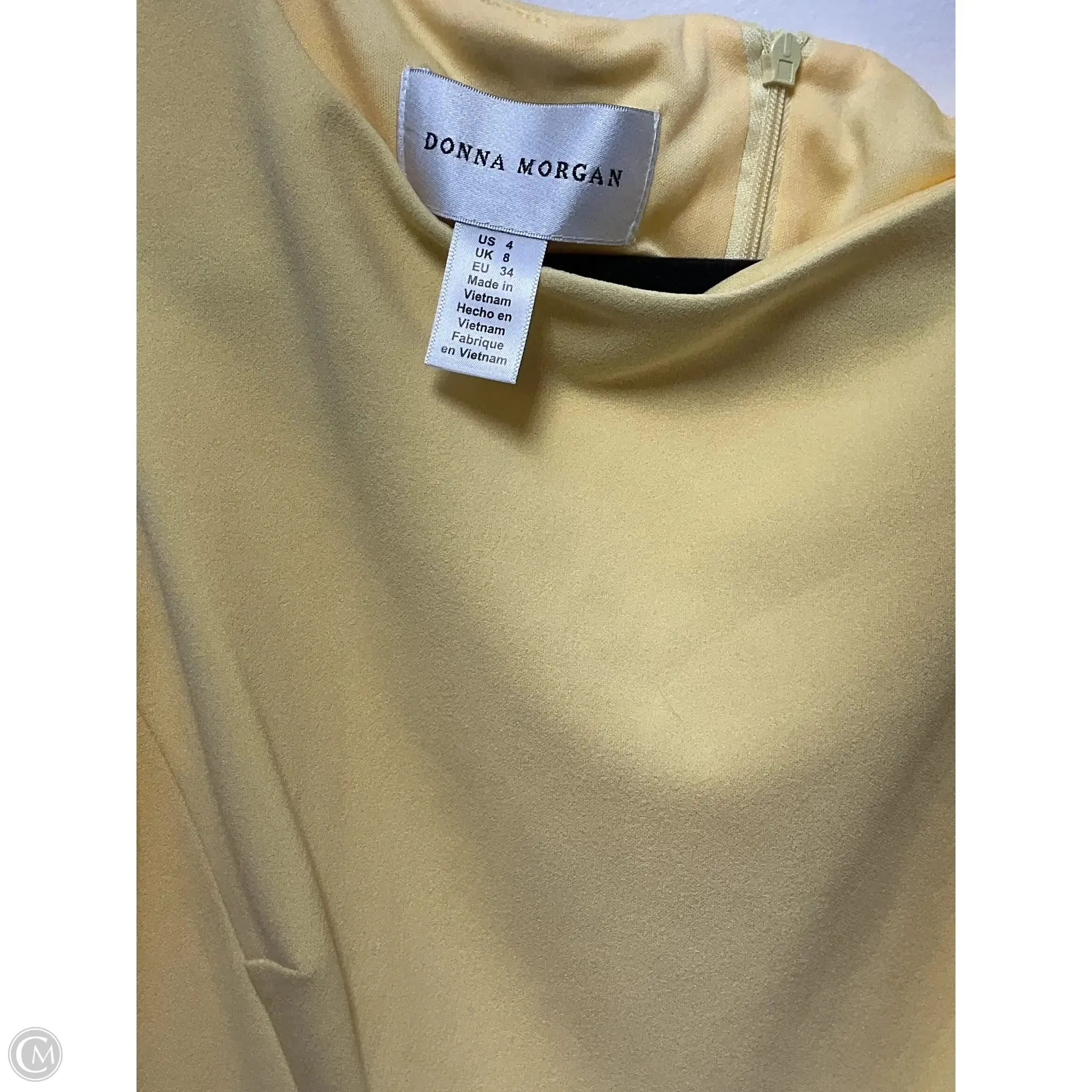 Dress Party Short By Donna Morgan In Yellow, Size: S