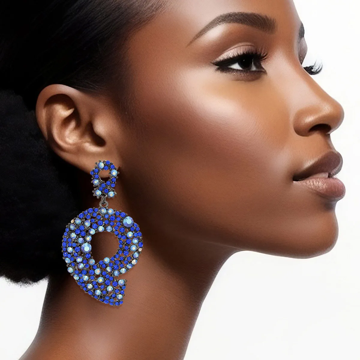 Drop Royal Blue Hematite 9 Earrings